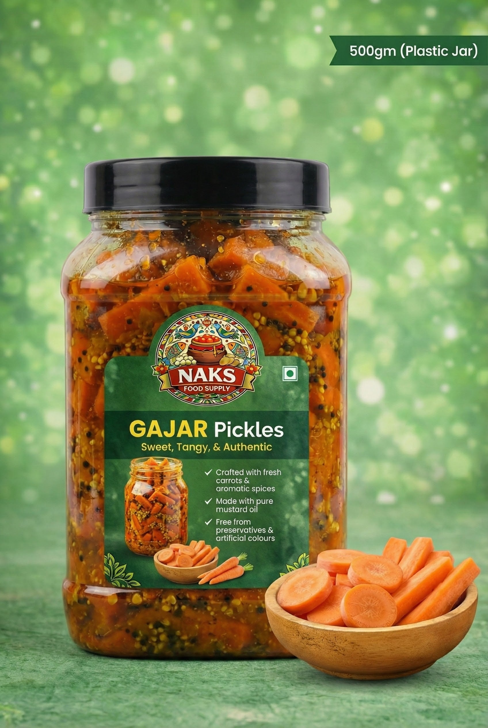 NAKS Food Supply – Gajar Pickle (Carrot Pickle)