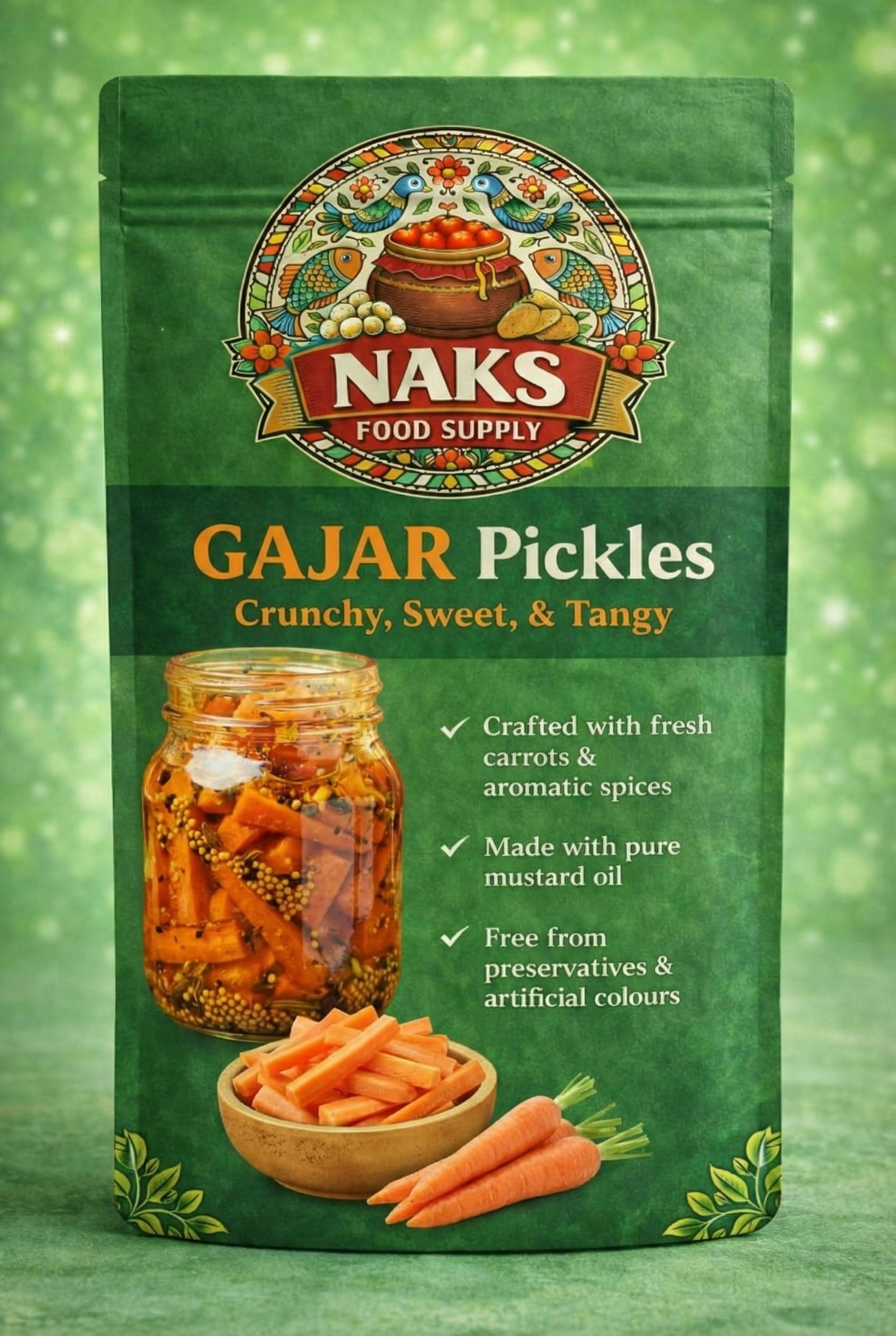 NAKS Food Supply – Gajar Pickle (Carrot Pickle)